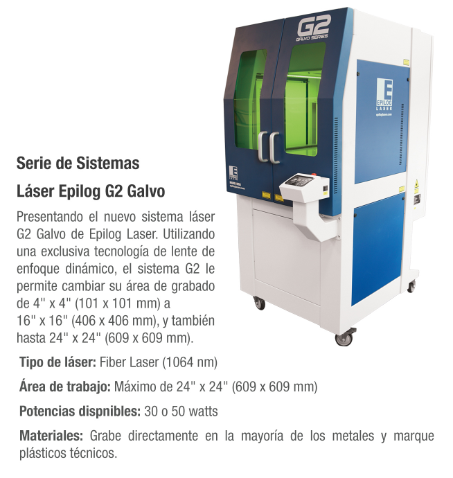 Serie de Sistemas Láser Epilog G2 Galvo